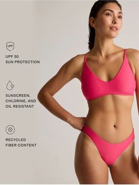 Quince Hot Pink Bikini bottoms, medium